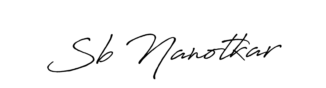 Here are the top 10 professional signature styles for the name Sb Nanotkar. These are the best autograph styles you can use for your name. Sb Nanotkar signature style 7 images and pictures png