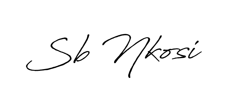 Create a beautiful signature design for name Sb Nkosi. With this signature (Antro_Vectra_Bolder) fonts, you can make a handwritten signature for free. Sb Nkosi signature style 7 images and pictures png