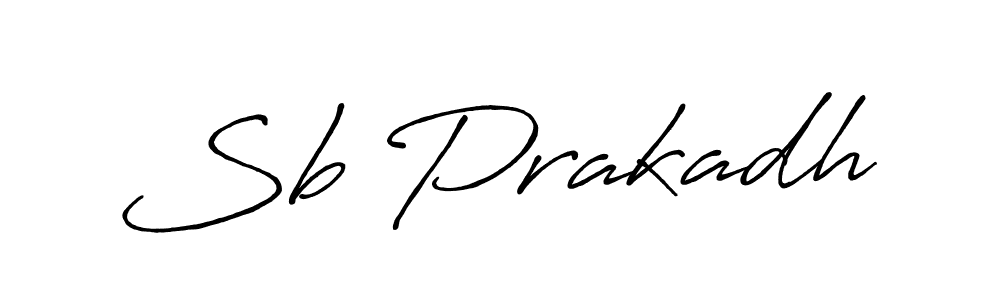 Make a beautiful signature design for name Sb Prakadh. With this signature (Antro_Vectra_Bolder) style, you can create a handwritten signature for free. Sb Prakadh signature style 7 images and pictures png