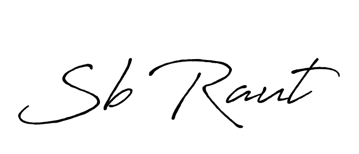 Use a signature maker to create a handwritten signature online. With this signature software, you can design (Antro_Vectra_Bolder) your own signature for name Sb Raut. Sb Raut signature style 7 images and pictures png