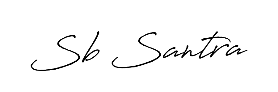 Make a beautiful signature design for name Sb Santra. With this signature (Antro_Vectra_Bolder) style, you can create a handwritten signature for free. Sb Santra signature style 7 images and pictures png