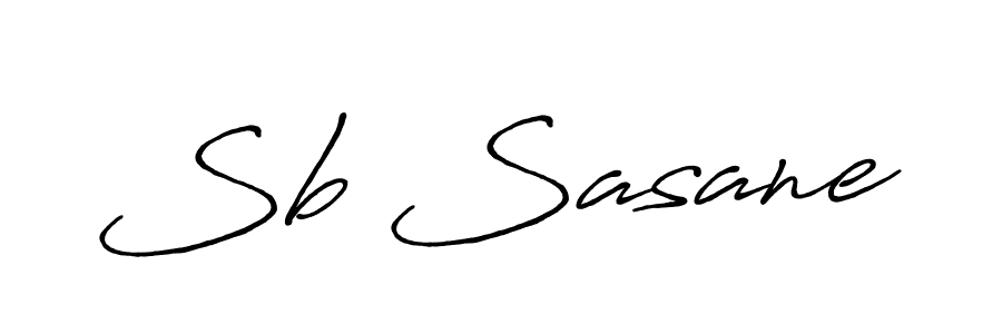 Make a beautiful signature design for name Sb Sasane. With this signature (Antro_Vectra_Bolder) style, you can create a handwritten signature for free. Sb Sasane signature style 7 images and pictures png