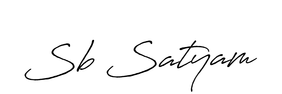 How to make Sb Satyam signature? Antro_Vectra_Bolder is a professional autograph style. Create handwritten signature for Sb Satyam name. Sb Satyam signature style 7 images and pictures png