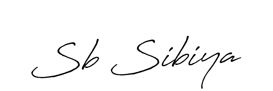 Use a signature maker to create a handwritten signature online. With this signature software, you can design (Antro_Vectra_Bolder) your own signature for name Sb Sibiya. Sb Sibiya signature style 7 images and pictures png