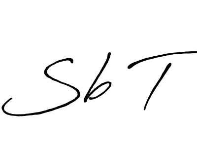 Sb T stylish signature style. Best Handwritten Sign (Antro_Vectra_Bolder) for my name. Handwritten Signature Collection Ideas for my name Sb T. Sb T signature style 7 images and pictures png