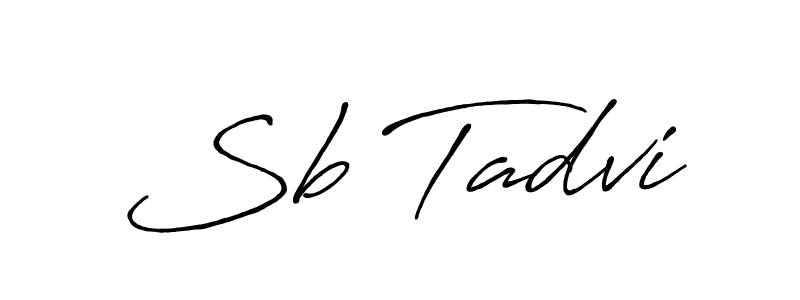 Use a signature maker to create a handwritten signature online. With this signature software, you can design (Antro_Vectra_Bolder) your own signature for name Sb Tadvi. Sb Tadvi signature style 7 images and pictures png