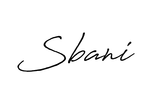 Sbani stylish signature style. Best Handwritten Sign (Antro_Vectra_Bolder) for my name. Handwritten Signature Collection Ideas for my name Sbani. Sbani signature style 7 images and pictures png