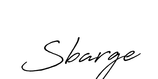 Make a beautiful signature design for name Sbarge. With this signature (Antro_Vectra_Bolder) style, you can create a handwritten signature for free. Sbarge signature style 7 images and pictures png