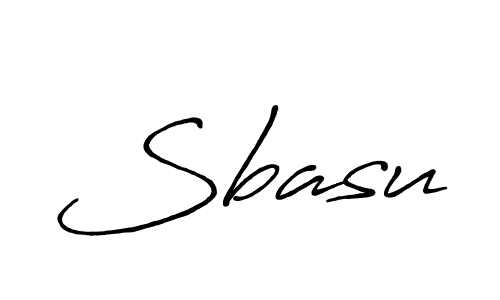 Create a beautiful signature design for name Sbasu. With this signature (Antro_Vectra_Bolder) fonts, you can make a handwritten signature for free. Sbasu signature style 7 images and pictures png