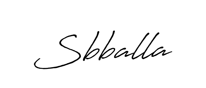 Use a signature maker to create a handwritten signature online. With this signature software, you can design (Antro_Vectra_Bolder) your own signature for name Sbballa. Sbballa signature style 7 images and pictures png