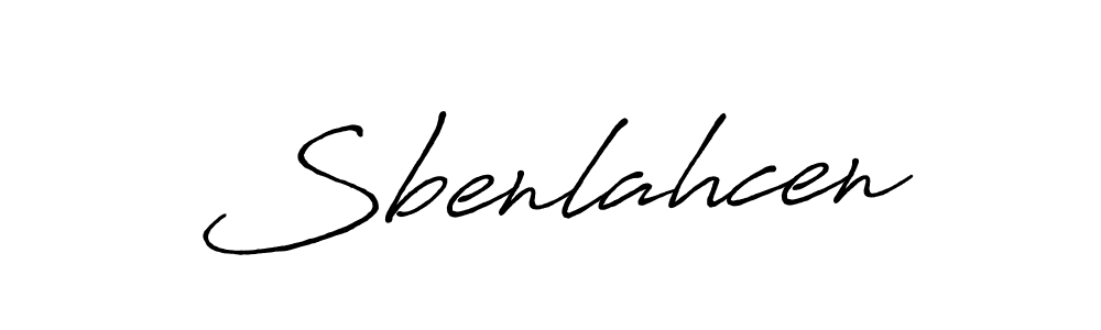 Create a beautiful signature design for name Sbenlahcen. With this signature (Antro_Vectra_Bolder) fonts, you can make a handwritten signature for free. Sbenlahcen signature style 7 images and pictures png
