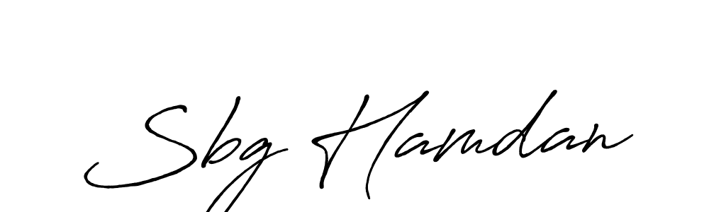Also You can easily find your signature by using the search form. We will create Sbg Hamdan name handwritten signature images for you free of cost using Antro_Vectra_Bolder sign style. Sbg Hamdan signature style 7 images and pictures png