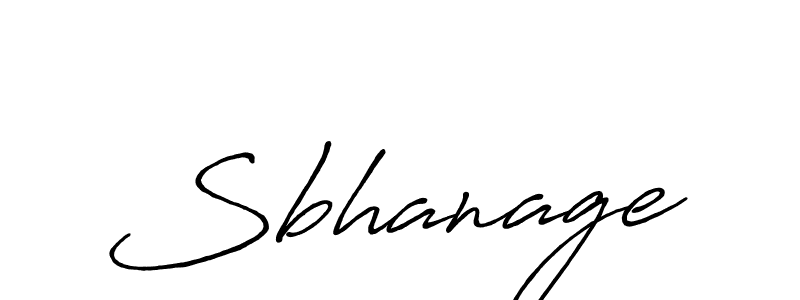 How to make Sbhanage name signature. Use Antro_Vectra_Bolder style for creating short signs online. This is the latest handwritten sign. Sbhanage signature style 7 images and pictures png