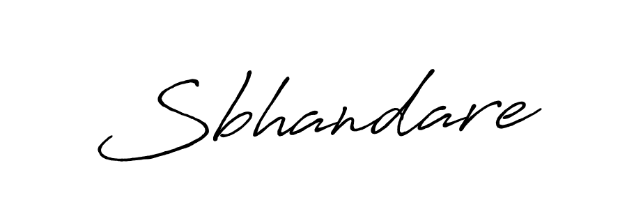 Create a beautiful signature design for name Sbhandare. With this signature (Antro_Vectra_Bolder) fonts, you can make a handwritten signature for free. Sbhandare signature style 7 images and pictures png