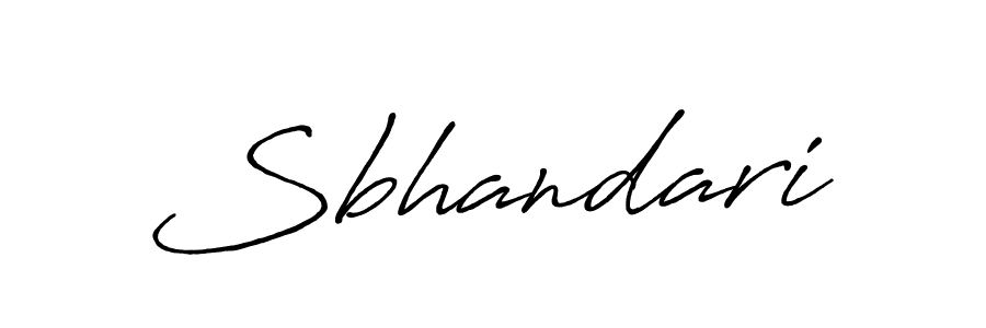 Use a signature maker to create a handwritten signature online. With this signature software, you can design (Antro_Vectra_Bolder) your own signature for name Sbhandari. Sbhandari signature style 7 images and pictures png