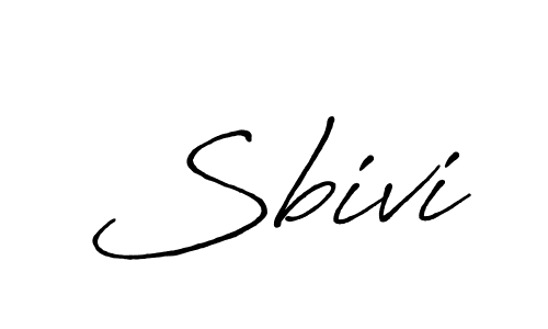 How to make Sbivi name signature. Use Antro_Vectra_Bolder style for creating short signs online. This is the latest handwritten sign. Sbivi signature style 7 images and pictures png