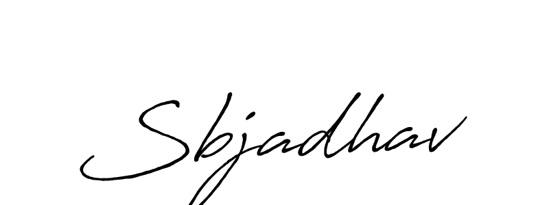 Make a beautiful signature design for name Sbjadhav. With this signature (Antro_Vectra_Bolder) style, you can create a handwritten signature for free. Sbjadhav signature style 7 images and pictures png