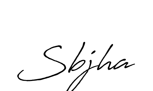 Make a beautiful signature design for name Sbjha. With this signature (Antro_Vectra_Bolder) style, you can create a handwritten signature for free. Sbjha signature style 7 images and pictures png