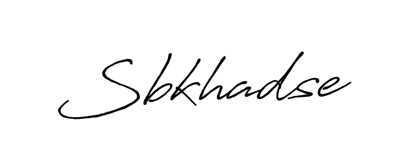 Make a beautiful signature design for name Sbkhadse. With this signature (Antro_Vectra_Bolder) style, you can create a handwritten signature for free. Sbkhadse signature style 7 images and pictures png