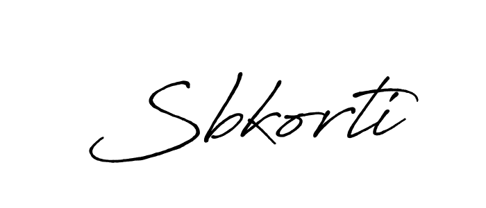 Make a beautiful signature design for name Sbkorti. With this signature (Antro_Vectra_Bolder) style, you can create a handwritten signature for free. Sbkorti signature style 7 images and pictures png