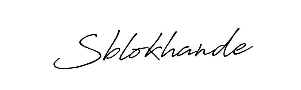 The best way (Antro_Vectra_Bolder) to make a short signature is to pick only two or three words in your name. The name Sblokhande include a total of six letters. For converting this name. Sblokhande signature style 7 images and pictures png