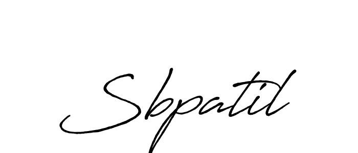 Sbpatil stylish signature style. Best Handwritten Sign (Antro_Vectra_Bolder) for my name. Handwritten Signature Collection Ideas for my name Sbpatil. Sbpatil signature style 7 images and pictures png