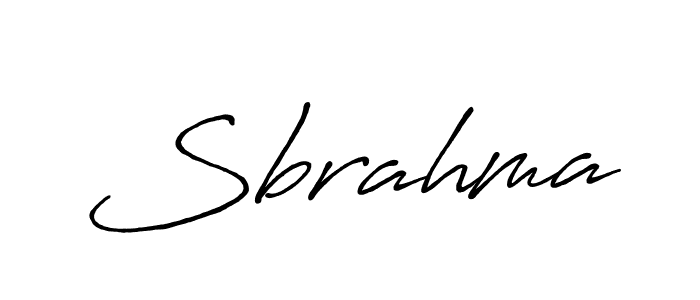 Make a beautiful signature design for name Sbrahma. With this signature (Antro_Vectra_Bolder) style, you can create a handwritten signature for free. Sbrahma signature style 7 images and pictures png