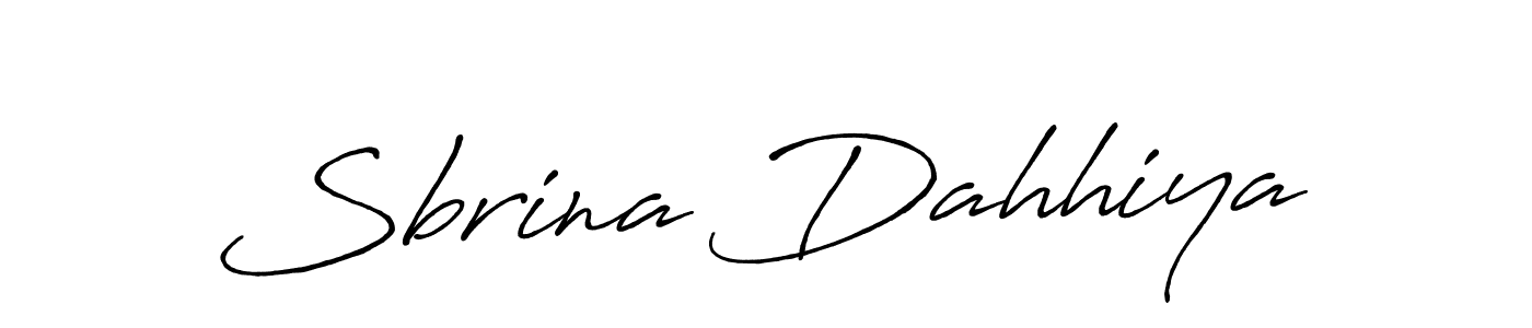 Sbrina Dahhiya stylish signature style. Best Handwritten Sign (Antro_Vectra_Bolder) for my name. Handwritten Signature Collection Ideas for my name Sbrina Dahhiya. Sbrina Dahhiya signature style 7 images and pictures png
