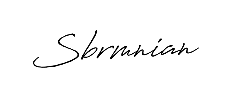 How to make Sbrmnian signature? Antro_Vectra_Bolder is a professional autograph style. Create handwritten signature for Sbrmnian name. Sbrmnian signature style 7 images and pictures png