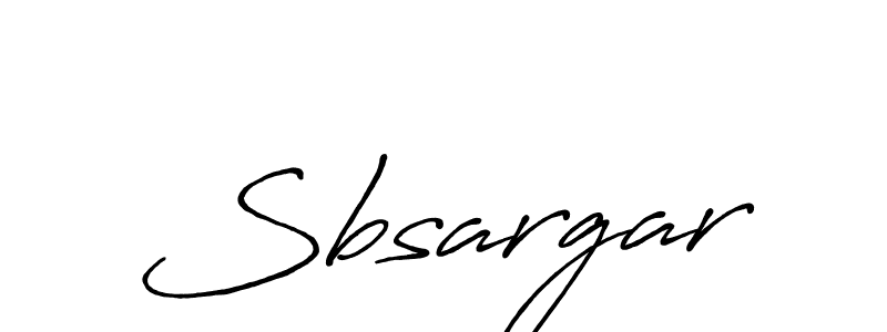 Make a beautiful signature design for name Sbsargar. With this signature (Antro_Vectra_Bolder) style, you can create a handwritten signature for free. Sbsargar signature style 7 images and pictures png