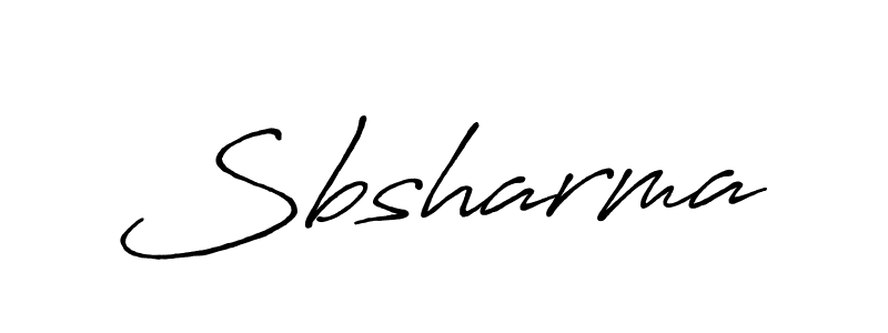 Sbsharma stylish signature style. Best Handwritten Sign (Antro_Vectra_Bolder) for my name. Handwritten Signature Collection Ideas for my name Sbsharma. Sbsharma signature style 7 images and pictures png