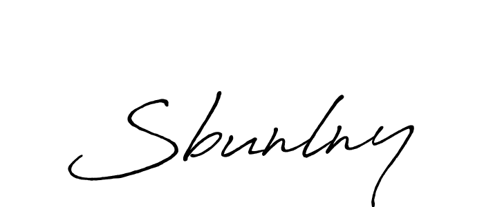 Create a beautiful signature design for name Sbunlny. With this signature (Antro_Vectra_Bolder) fonts, you can make a handwritten signature for free. Sbunlny signature style 7 images and pictures png