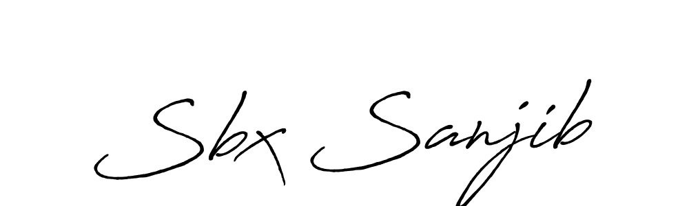 Use a signature maker to create a handwritten signature online. With this signature software, you can design (Antro_Vectra_Bolder) your own signature for name Sbx Sanjib. Sbx Sanjib signature style 7 images and pictures png