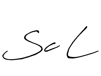 Design your own signature with our free online signature maker. With this signature software, you can create a handwritten (Antro_Vectra_Bolder) signature for name Sc L. Sc L signature style 7 images and pictures png