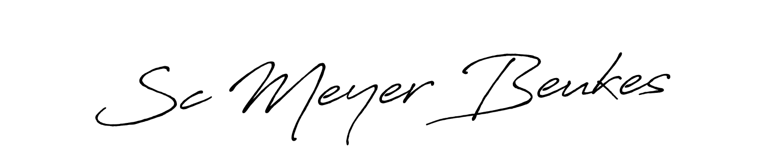 Sc Meyer Beukes stylish signature style. Best Handwritten Sign (Antro_Vectra_Bolder) for my name. Handwritten Signature Collection Ideas for my name Sc Meyer Beukes. Sc Meyer Beukes signature style 7 images and pictures png