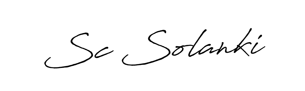 How to make Sc Solanki signature? Antro_Vectra_Bolder is a professional autograph style. Create handwritten signature for Sc Solanki name. Sc Solanki signature style 7 images and pictures png