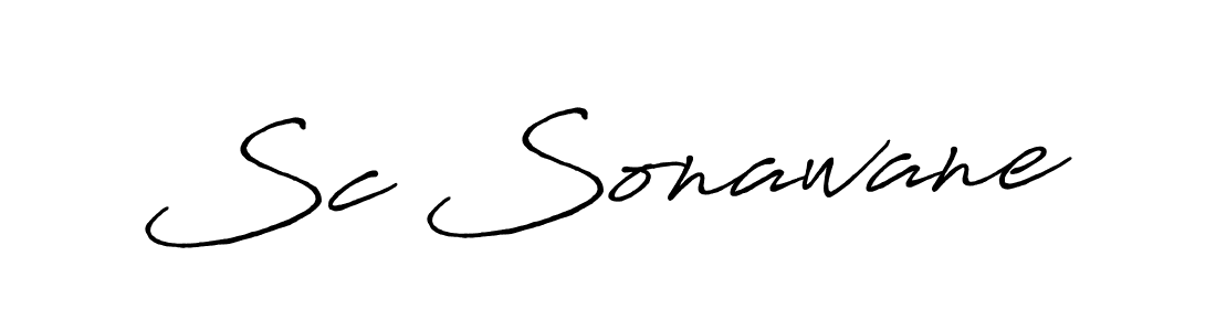 Design your own signature with our free online signature maker. With this signature software, you can create a handwritten (Antro_Vectra_Bolder) signature for name Sc Sonawane. Sc Sonawane signature style 7 images and pictures png