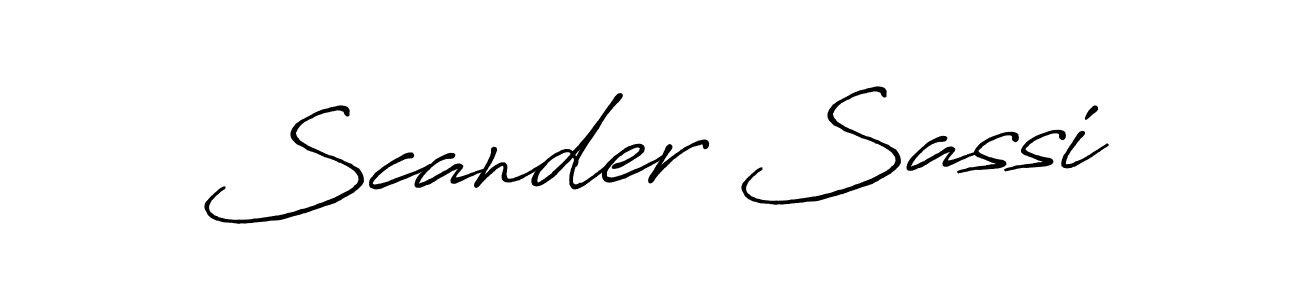 You should practise on your own different ways (Antro_Vectra_Bolder) to write your name (Scander Sassi) in signature. don't let someone else do it for you. Scander Sassi signature style 7 images and pictures png