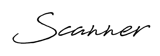 The Antro_Vectra_Bolder font transforms the name Scanner into an executive sign with sharp precision and distinguished character. Scanner signature style 7 images and pictures png
