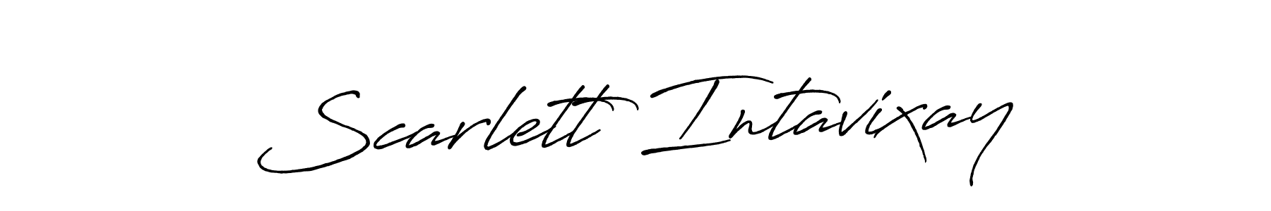 Create a beautiful signature design for name Scarlett Intavixay. With this signature (Antro_Vectra_Bolder) fonts, you can make a handwritten signature for free. Scarlett Intavixay signature style 7 images and pictures png