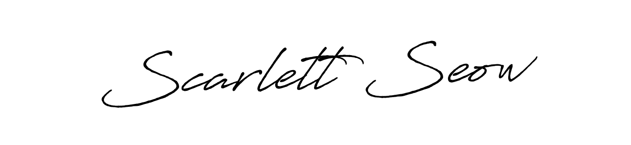 You should practise on your own different ways (Antro_Vectra_Bolder) to write your name (Scarlett Seow) in signature. don't let someone else do it for you. Scarlett Seow signature style 7 images and pictures png