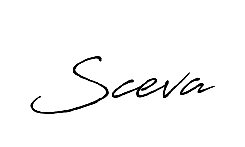 How to make Sceva signature? Antro_Vectra_Bolder is a professional autograph style. Create handwritten signature for Sceva name. Sceva signature style 7 images and pictures png