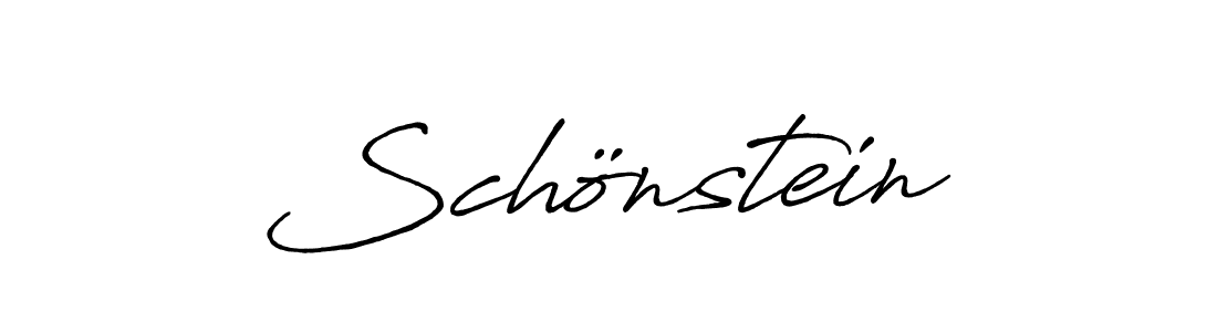 Make a beautiful signature design for name Schönstein. With this signature (Antro_Vectra_Bolder) style, you can create a handwritten signature for free. Schönstein signature style 7 images and pictures png