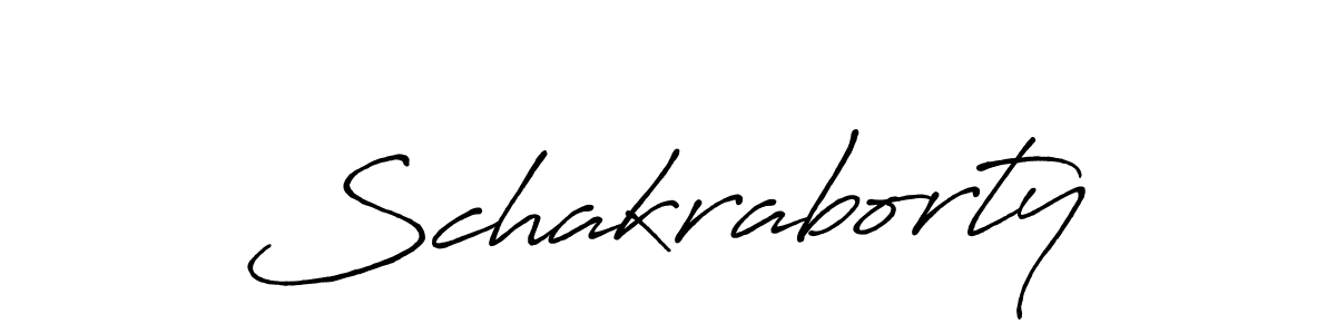 Make a beautiful signature design for name Schakraborty. With this signature (Antro_Vectra_Bolder) style, you can create a handwritten signature for free. Schakraborty signature style 7 images and pictures png