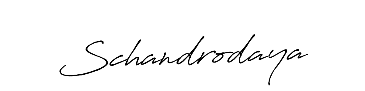 Make a beautiful signature design for name Schandrodaya. With this signature (Antro_Vectra_Bolder) style, you can create a handwritten signature for free. Schandrodaya signature style 7 images and pictures png