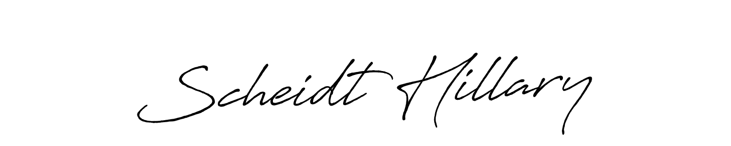 Once you've used our free online signature maker to create your best signature Antro_Vectra_Bolder style, it's time to enjoy all of the benefits that Scheidt Hillary name signing documents. Scheidt Hillary signature style 7 images and pictures png