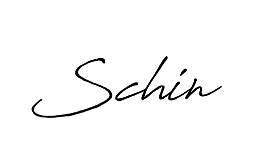 Make a beautiful signature design for name Schin. With this signature (Antro_Vectra_Bolder) style, you can create a handwritten signature for free. Schin signature style 7 images and pictures png