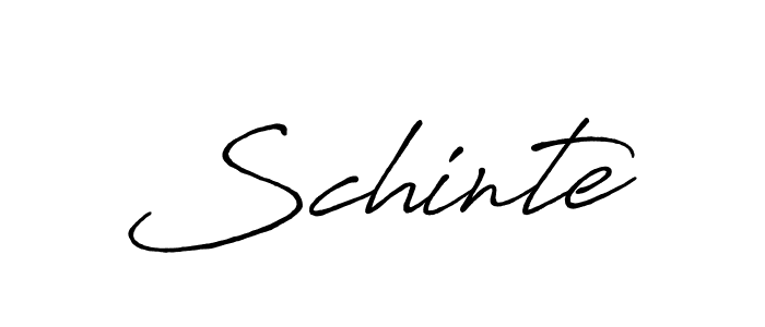 It looks lik you need a new signature style for name Schinte. Design unique handwritten (Antro_Vectra_Bolder) signature with our free signature maker in just a few clicks. Schinte signature style 7 images and pictures png