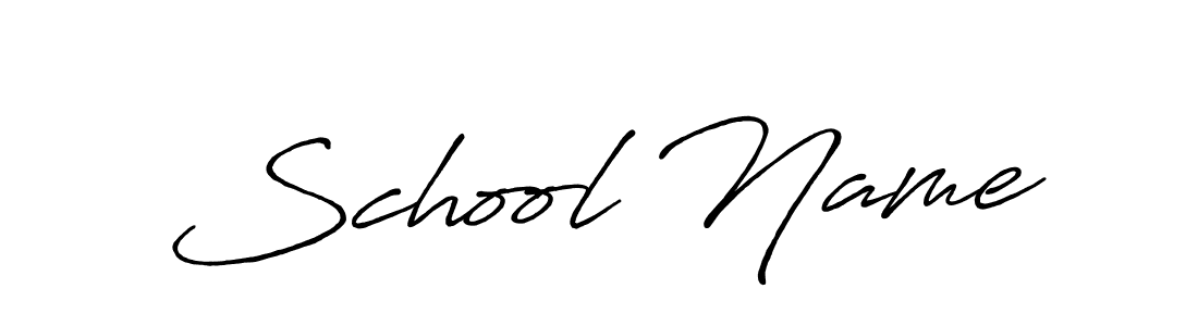 Make a short School Name signature style. Manage your documents anywhere anytime using Antro_Vectra_Bolder. Create and add eSignatures, submit forms, share and send files easily. School Name signature style 7 images and pictures png