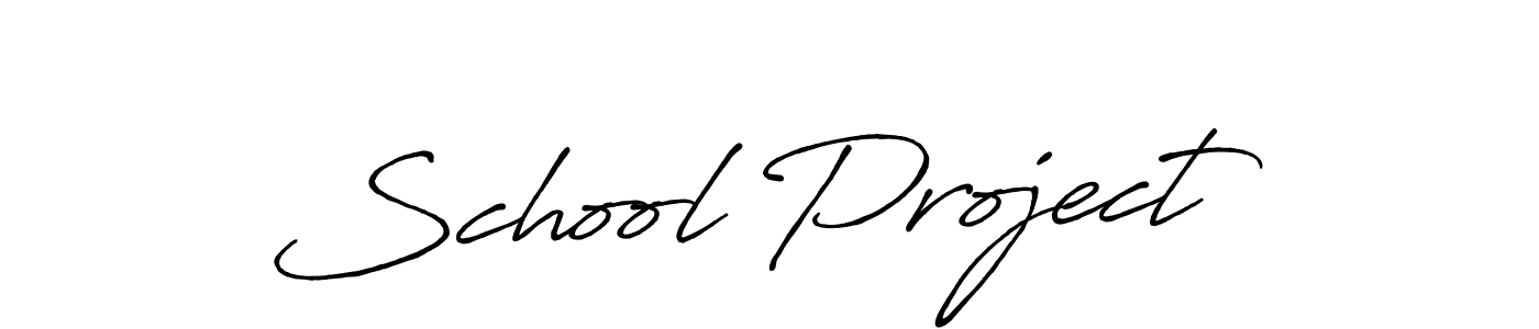 Make a short School Project signature style. Manage your documents anywhere anytime using Antro_Vectra_Bolder. Create and add eSignatures, submit forms, share and send files easily. School Project signature style 7 images and pictures png